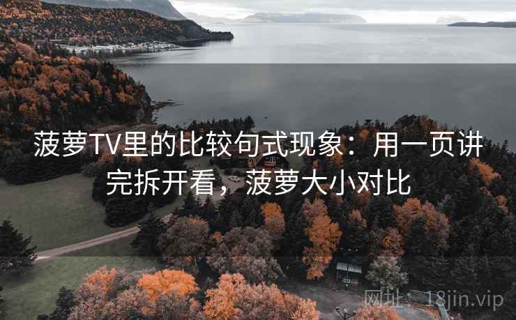 菠萝TV里的比较句式现象：用一页讲完拆开看，菠萝大小对比
