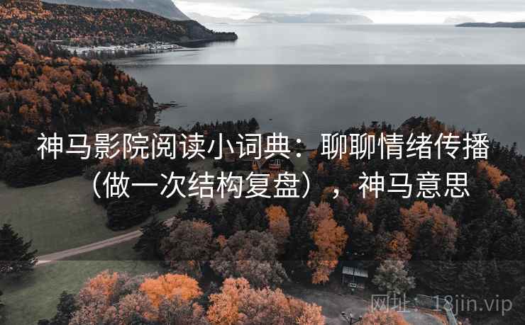 神马影院阅读小词典：聊聊情绪传播（做一次结构复盘），神马意思