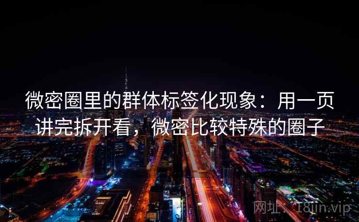 微密圈里的群体标签化现象:用一页讲完拆开看,微密比较特殊的圈子 第2张 微密圈里的群体标签化现象:用一页讲完拆开看,微密比较特殊的圈子 第2张
